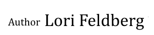 Author Lori Feldberg Logo